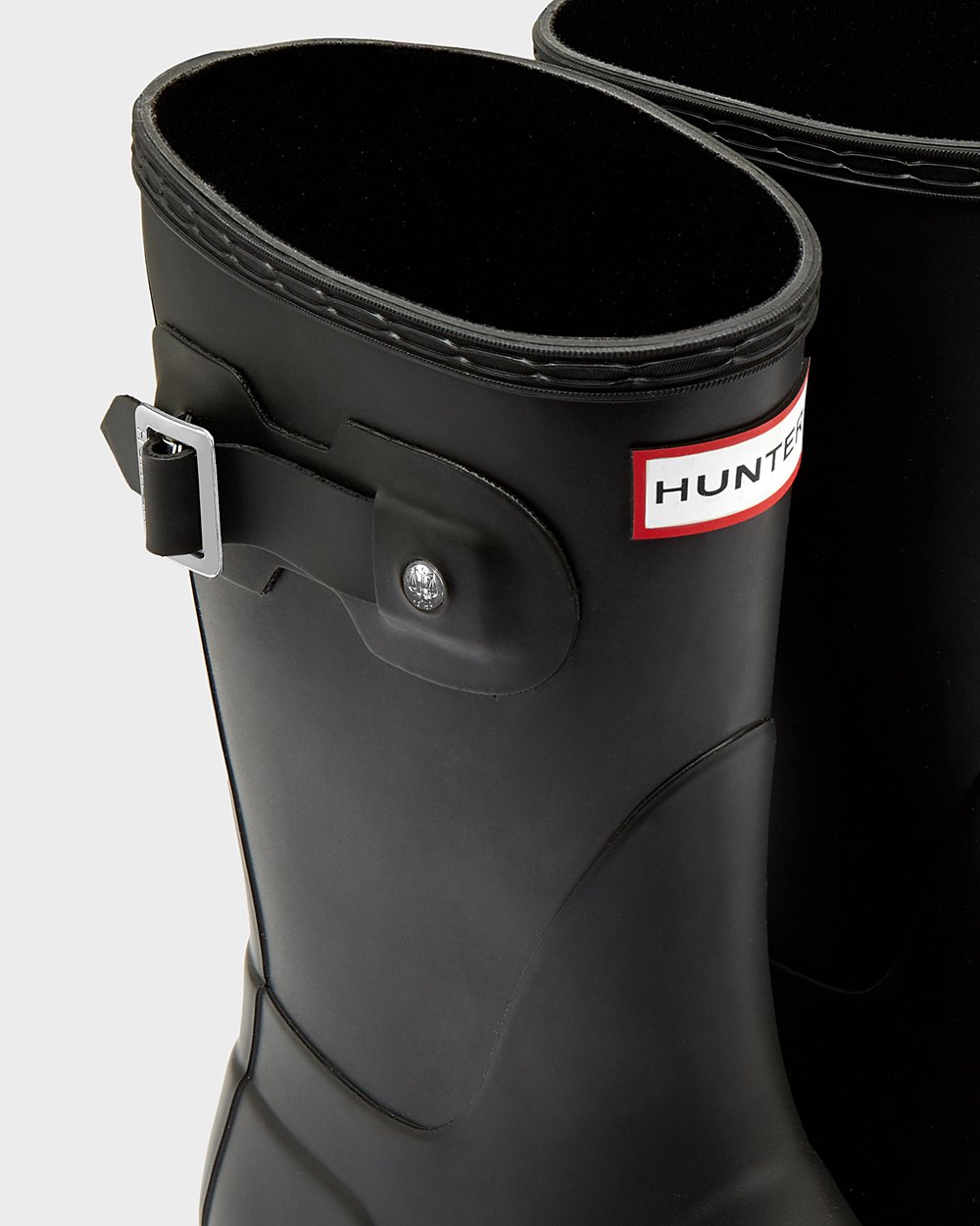 Womens Short Rain Boots - Hunter Original (47UFZPREA) - Black